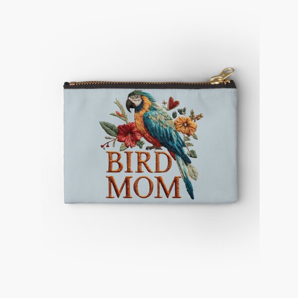 Item preview, Bird Mom Parrot Embroidered Floral Design designed and sold by MegaNovaArt.