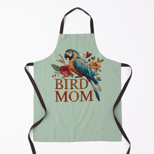 Item preview, Bird Mom Parrot Embroidered Floral Design designed and sold by MegaNovaArt.