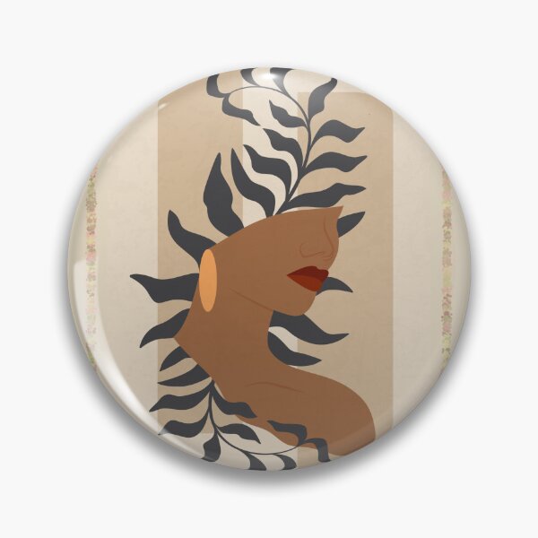 Item preview, Boho Afrocentric Woman Line Art Botanical Wall Art designed and sold by THE RILONA.