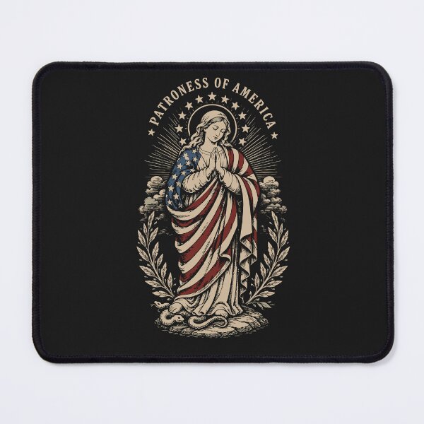 Item preview, Patroness of The USA Amercian Flag Blessed Virgin Mary Catholic Faith  designed and sold by alenaz.