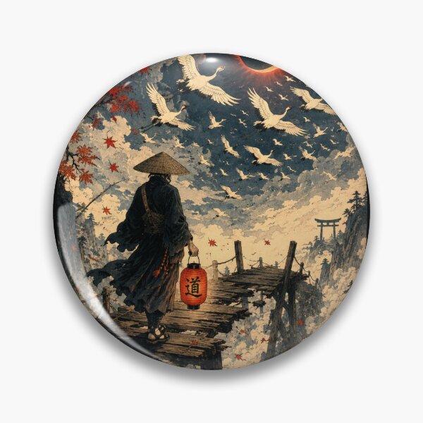Item preview, the monk of the broken bridge - Japanese Ukiyo-e Mythic Landscape - Legend Art designed and sold by Substance_life.