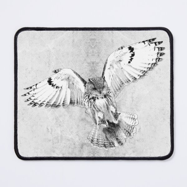 Item preview, Siberian Eagle Owl Hunting Strike Dark Raptor Flight Art designed and sold by Ghoul Enterprises.