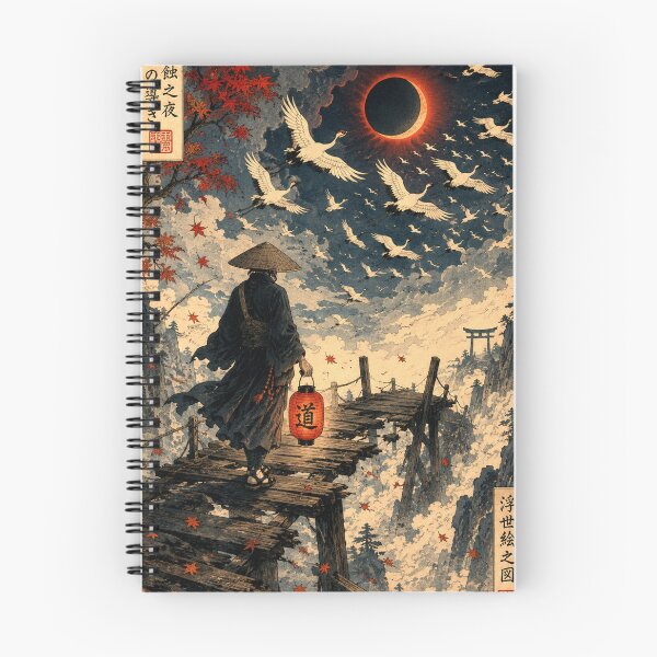 Item preview, the monk of the broken bridge - Japanese Ukiyo-e Mythic Landscape - Legend Art designed and sold by Substance_life.