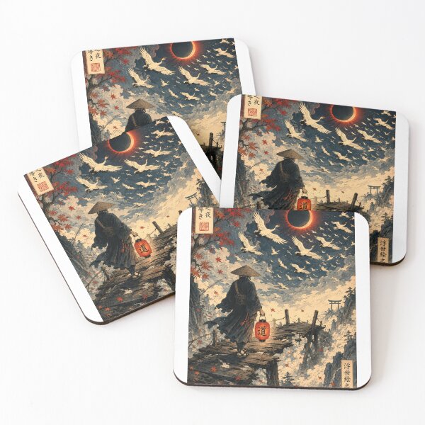 Item preview, the monk of the broken bridge - Japanese Ukiyo-e Mythic Landscape - Legend Art designed and sold by Substance_life.
