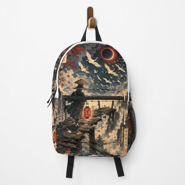 Item preview, the monk of the broken bridge - Japanese Ukiyo-e Mythic Landscape - Legend Art designed and sold by Substance_life.