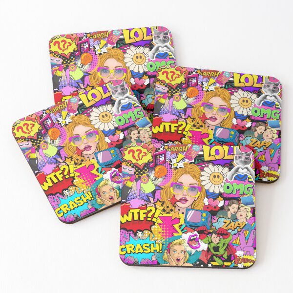 Item preview, Retro Pop Art Maximalist Collage  designed and sold by Side By Side Studio.