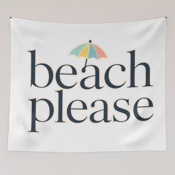 Item preview, Beach Please – Minimalist summer design with coastal typography designed and sold by FusiTink.