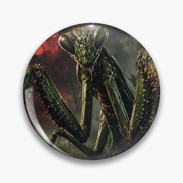 Item preview, Giant Mantis in Misty Swamp designed and sold by Weirdwildco69.