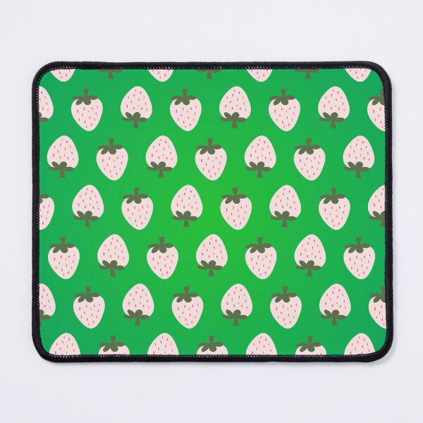 Item preview, Cute Pink Strawberries Seamless Green Pattern designed and sold by THE RILONA.
