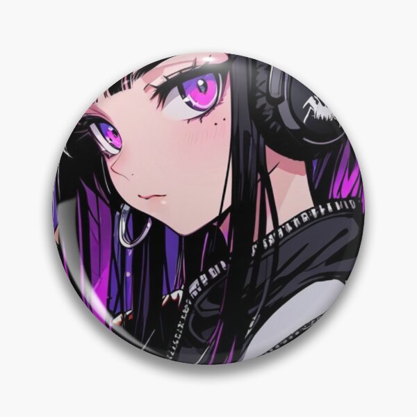 Item preview, Cyberpunk Anime Gamer Girl with Neon Pink Headphones designed and sold by AnimDream .