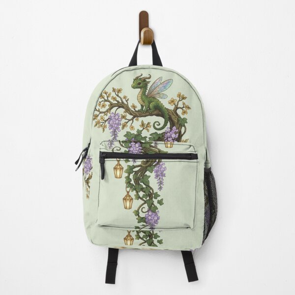 Item preview, Cute Baby Dragon on Wisteria Vine with Glowing Lanterns designed and sold by carthagia.