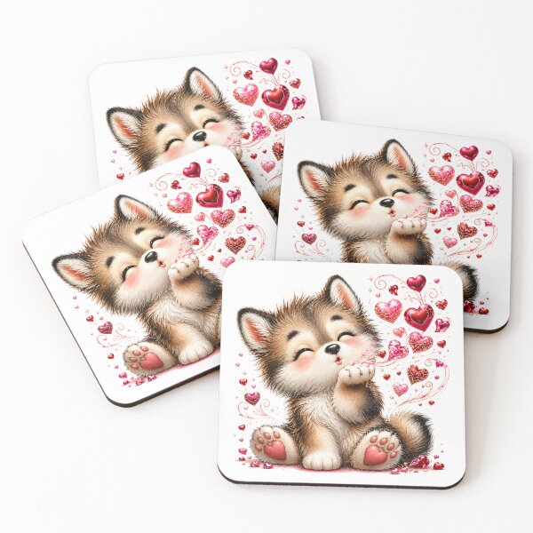 Aperçu de l'œuvre Epic Heart Kiss Pup créée et vendue par BlissBlvdShop.