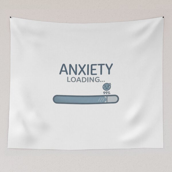 Item preview, Anxiety Loading 99 Percent Funny Anxiety T-Shirt designed and sold by softmind studio.