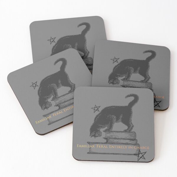 Item preview, Familiar Feral Entirely in Charge Vintage Black Cat Witch Gothic  designed and sold by theinkblackcat.