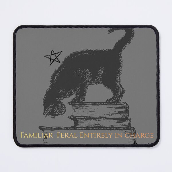 Item preview, Familiar Feral Entirely in Charge Vintage Black Cat Witch Gothic  designed and sold by theinkblackcat.