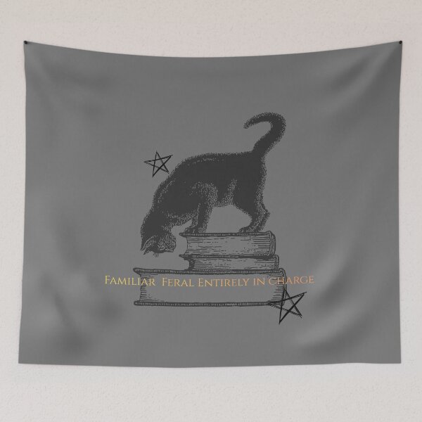 Item preview, Familiar Feral Entirely in Charge Vintage Black Cat Witch Gothic  designed and sold by theinkblackcat.