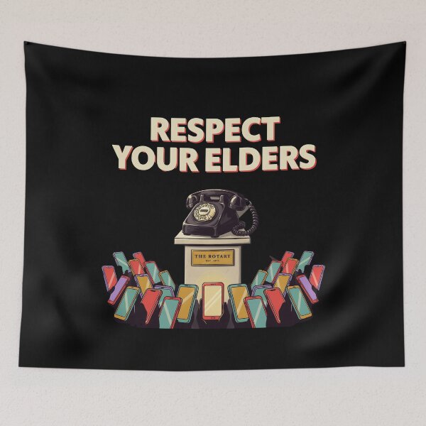 Item preview, Respect Your Elders Phone Tshirts Retro Mobile Phone Technology Humor designed and sold by Redgiant87x.