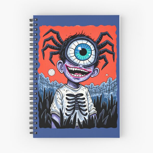 Item preview, Creepy Cute One-Eyed Spider Boy - Spooky Character Art  designed and sold by QQQueen.