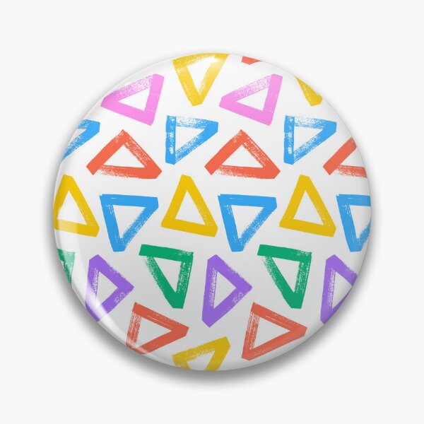 Item preview, Retro 90s Memphis Colorful Brushstroke Triangles Pattern designed and sold by THE RILONA.