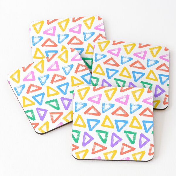 Item preview, Retro 90s Memphis Colorful Brushstroke Triangles Pattern designed and sold by THE RILONA.