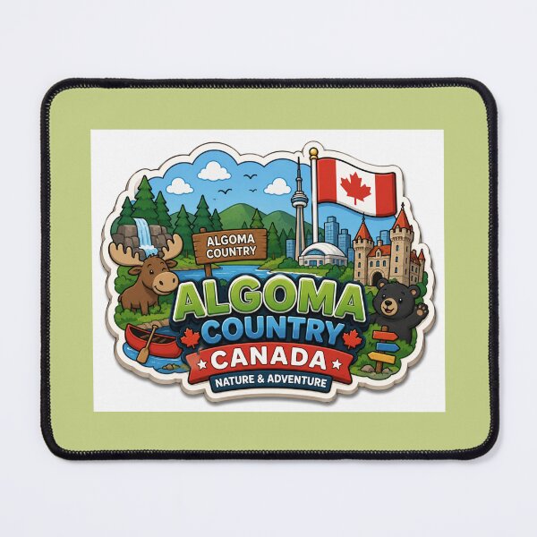 Item preview, Algoma Country Canada Cute 3D Adventure Label designed and sold by PaintMeWorld.