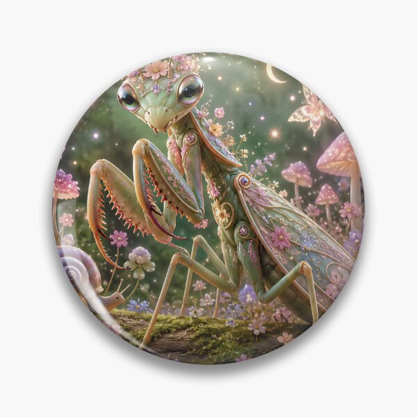 Item preview, Magical Mantis in a Glowing Forest designed and sold by Weirdwildco69.