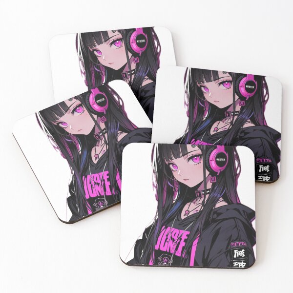 Item preview, Cute Anime Gamer Girl Neon Glow Illustration designed and sold by AnimDream .