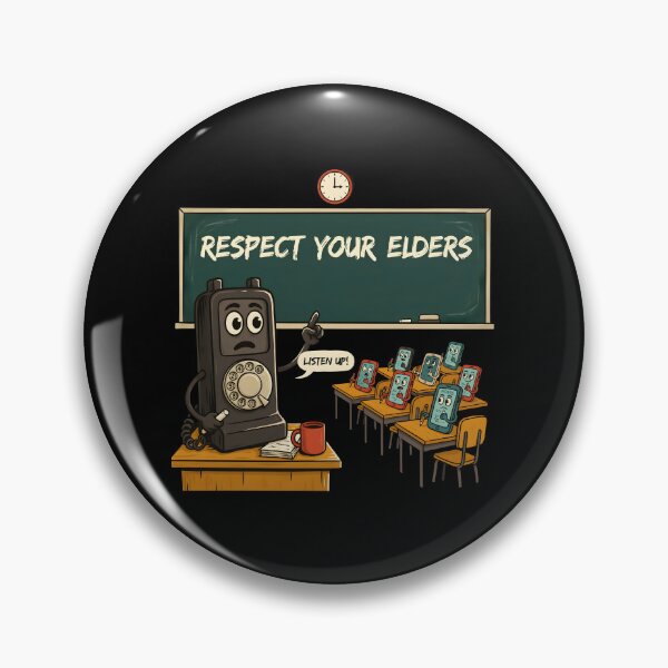 Item preview, Respect Your Elders Phone Tshirts Old Phone Nostalgia Technology Humor designed and sold by Redgiant87x.