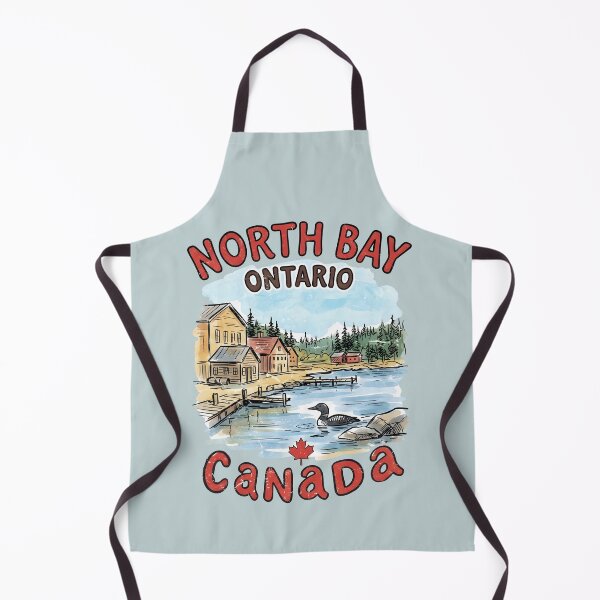 Item preview, North Bay Ontario Cute Cityscape Maple Leaf  designed and sold by HowToCanadian.