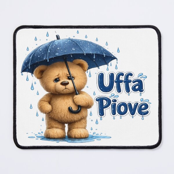 Item preview, Uffa Piove – Adorabile Orsacchiotto con Ombrello | Grafica Divertente per Amanti della Pioggia designed and sold by RipantinaFantasy .