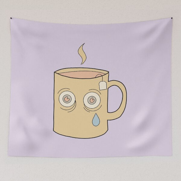 Item preview, Tired Tea Mug – Funny Aesthetic Character designed and sold by LeshanArt.