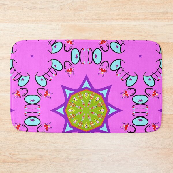 Item preview, Modern Pink Blue and Green Mandala Pattern designed and sold by Tinsleybluebell.