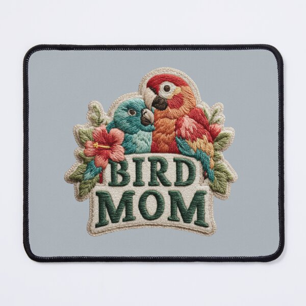 Item preview, Bird Mom Lovebirds Embroidered Design designed and sold by MegaNovaArt.