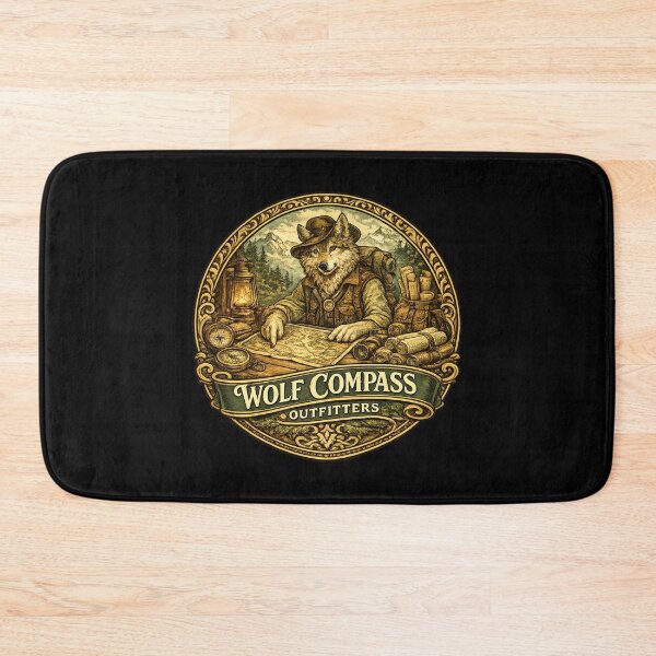 Item preview, Wolf Compass Outfitters Shirt | Woodland Wolf Explorer | Fantasy Hiking & Camping Adventure Gift designed and sold by MrDev.