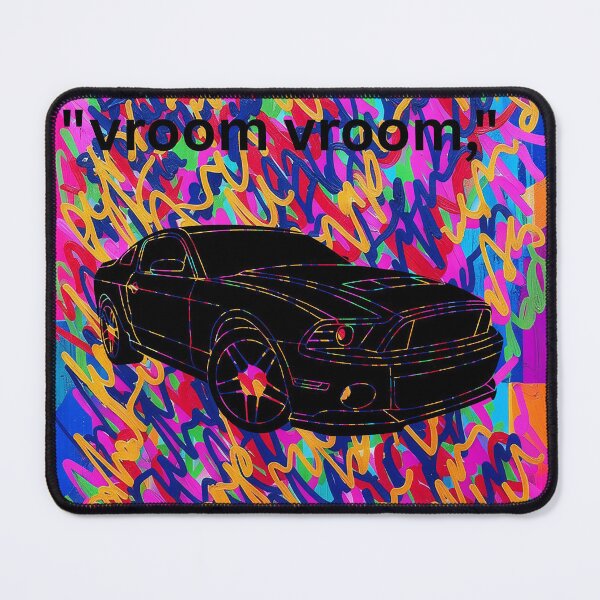 Item preview, Black car on a colourful scribble background  designed and sold by wallartofmio.
