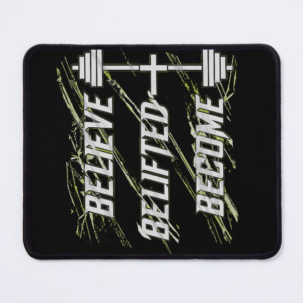 Item preview, Believe Belifted Become | Christian Gym Barbell Cross Design designed and sold by Bezuiden.