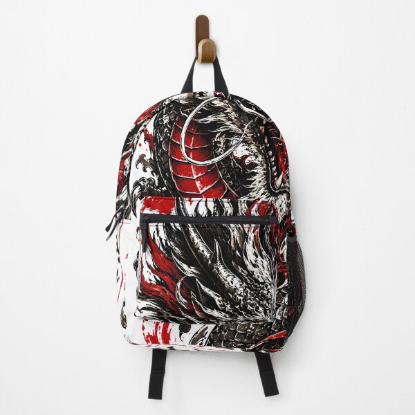 Item preview, Bushido Dragon - Japanese Ryū with Kanji & Red Black Irezumi Tattoo Art designed and sold by SupernovaNote.