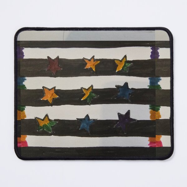 Item preview, Dark Rainbow Stars and Black and White Stripes  designed and sold by DancingCreek.
