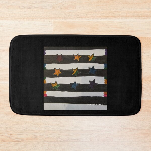 Item preview, Dark Rainbow Stars and Black and White Stripes  designed and sold by DancingCreek.