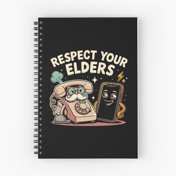 Item preview, Respect Your Elders Phone Tshirts Mobile Technology Humor with Vintage Phone Style designed and sold by Redgiant87x.