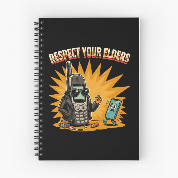 Item preview, Respect Your Elders Phone Tshirts Funny Old Phone for Vintage Tech Fans designed and sold by Redgiant87x.