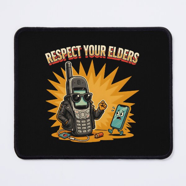 Item preview, Respect Your Elders Phone Tshirts Funny Old Phone for Vintage Tech Fans designed and sold by Redgiant87x.
