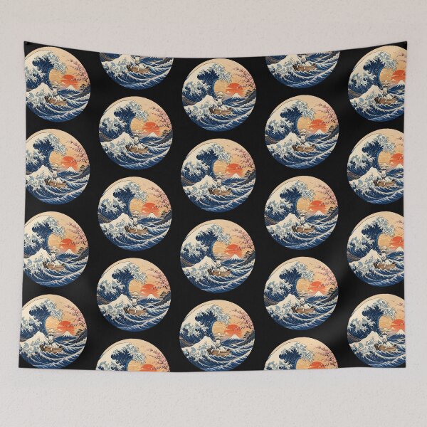 Item preview, Funny Goat Captain Japanese Kanagawa Wave Japan Boat Mom Dad Kids designed and sold by FurryHavenPH.