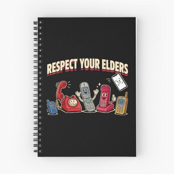 Item preview, Respect Your Elders Phone Tshirts Retro Phone Humor for Technology Enthusiasts designed and sold by Redgiant87x.