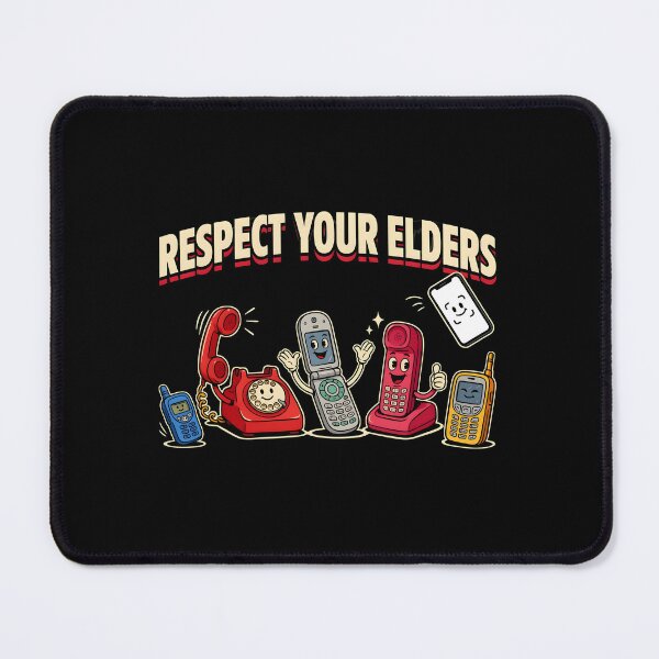 Item preview, Respect Your Elders Phone Tshirts Retro Phone Humor for Technology Enthusiasts designed and sold by Redgiant87x.