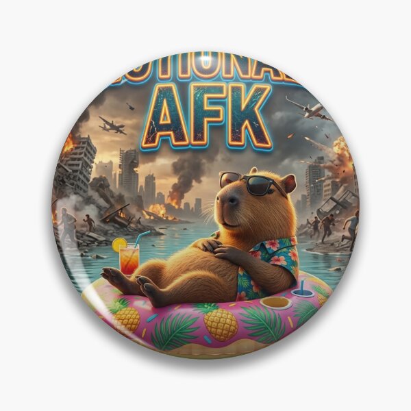 Item preview, Emotionally AFK | Funny Capybara Meme designed and sold by Brain Cell studios.