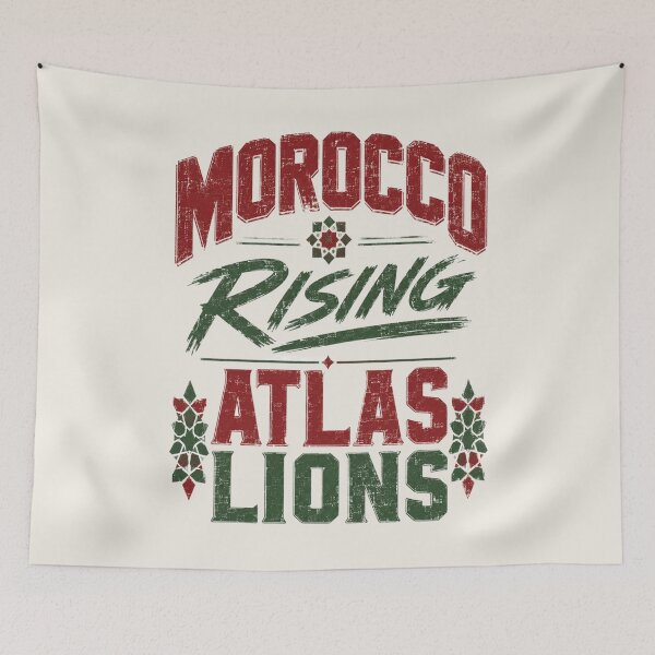 Item preview, Morocco Rising Atlas Lions Vintage Football T-Shirt designed and sold by ArthUpscale.