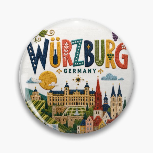 Item preview, Vintage Wurzburg Germany Stitched Souvenir Art designed and sold by Witsprings.