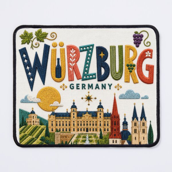 Item preview, Vintage Wurzburg Germany Stitched Souvenir Art designed and sold by Witsprings.
