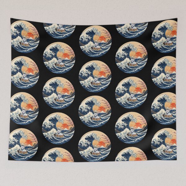 Item preview, Funny Unicorn Captain Japanese Kanagawa Wave Japan Boat Mom Dad Kids designed and sold by FurryHavenPH.